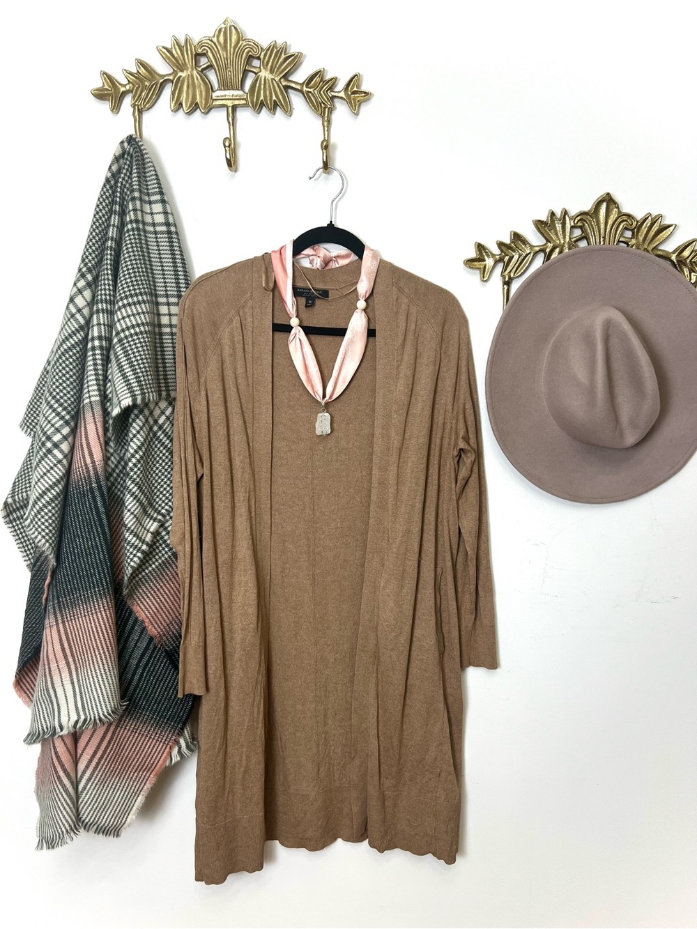 Silk blend long cardigan sweater